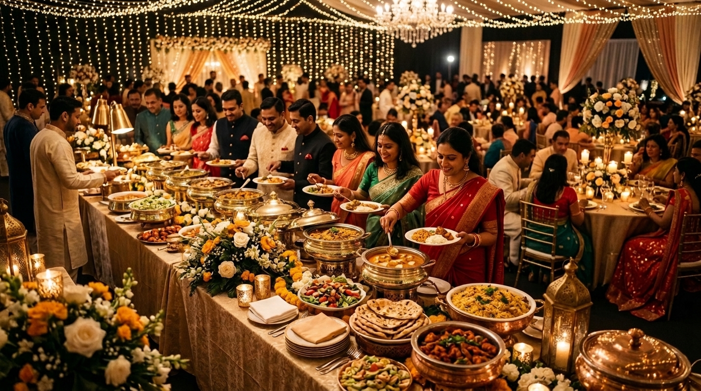 Traditional Awadhi Banquet Layout